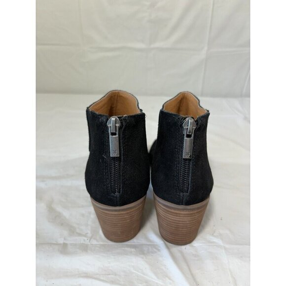 Lucky Brand Keight Suede Peep Toe Ankle Bootie Size 8.5 M - Picture 3 of 12